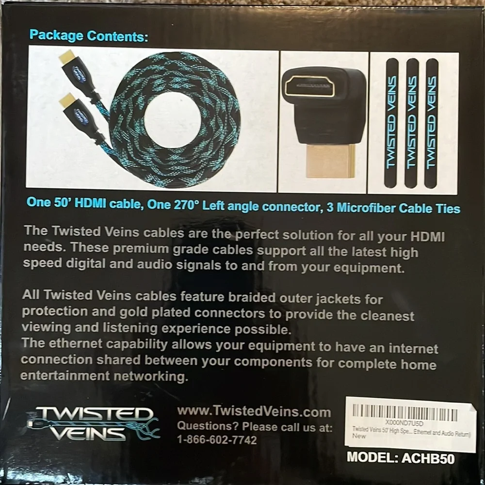 Twisted Veins HDMI cable
